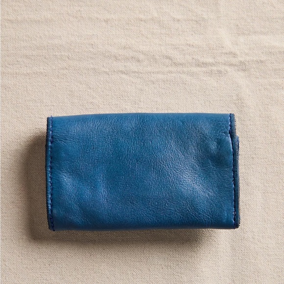 NWT Free People Leather Bag Lanyard Lapis Coin Purse - Picture 2 of 4